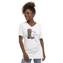 Load image into Gallery viewer, Hey Y'all Lets Sparkle Short Sleeve V-Neck