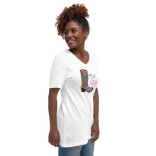 Load image into Gallery viewer, Hey Y'all Lets Sparkle Short Sleeve V-Neck