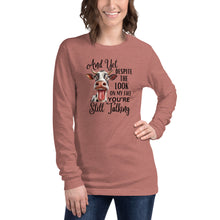 Load image into Gallery viewer, Funny Cow Still Talking Long Sleeve Shirt
