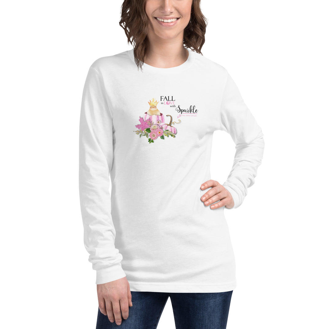 Fall in Love with Sparkle Long Sleeve White
