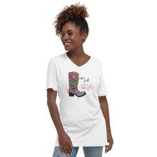 Load image into Gallery viewer, Hey Y&#39;all Lets Sparkle Short Sleeve V-Neck
