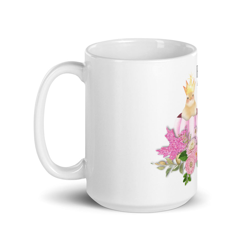 Fall In Love with Sparkle White glossy mug